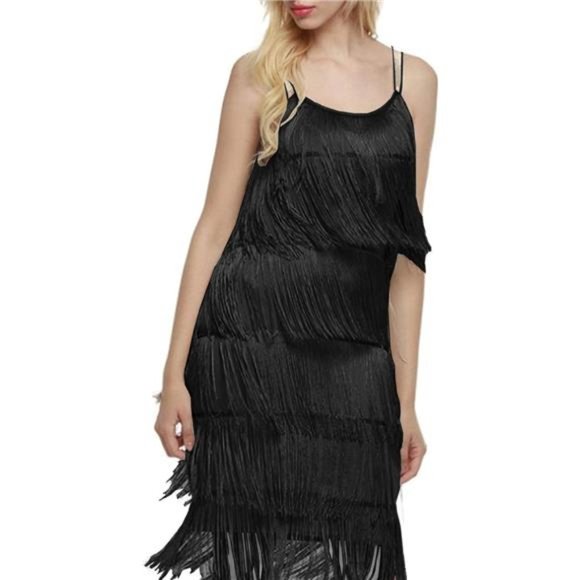 Women’s Dresses Flapper Dresses 20s Black - Picture 2 of 6